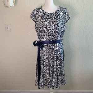 💕 Printed Fit & Flare Dress